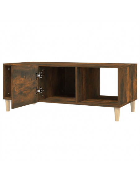 Tavolino da Salotto Rovere Fumo 102x50x40 cm Legno Multistrato