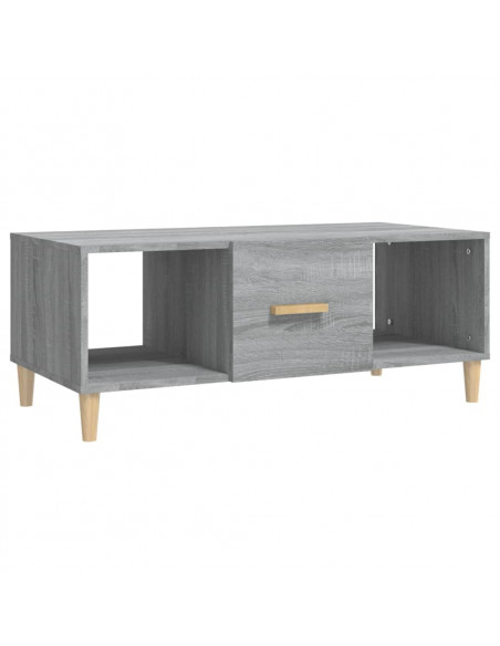 Tavolino da Salotto Grigio Sonoma 102x50x40cm Legno Multistrato