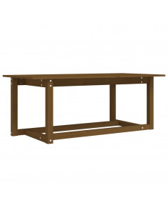 Tavolino da Salotto Miele 110x55x45 cm Legno Massello di Pino 2
