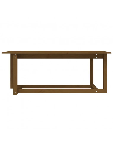 Tavolino da Salotto Miele 110x55x45 cm Legno Massello di Pino