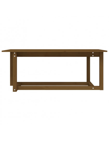Tavolino da Salotto Miele 110x55x45 cm Legno Massello di Pino