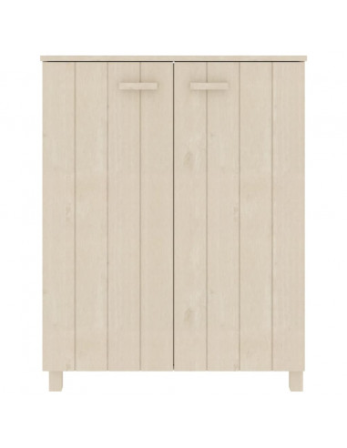 Scarpiera HAMAR Miele 85x40x108 cm in Legno Massello di Pino
