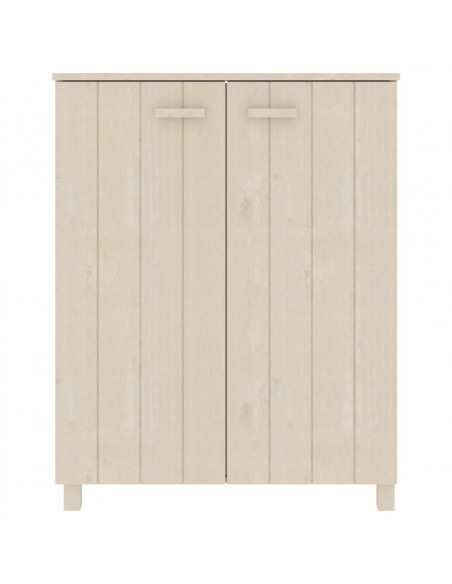 Scarpiera HAMAR Miele 85x40x108 cm in Legno Massello di Pino
