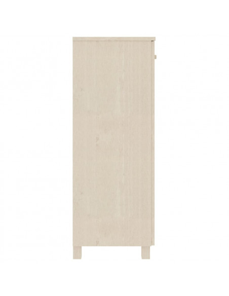 Scarpiera HAMAR Miele 85x40x108 cm in Legno Massello di Pino