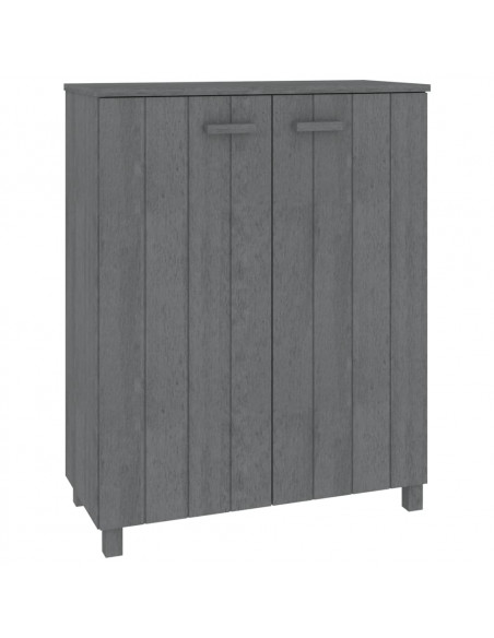 Scarpiera HAMAR Grigio Scuro 85x40x108 cm in Legno di Pino