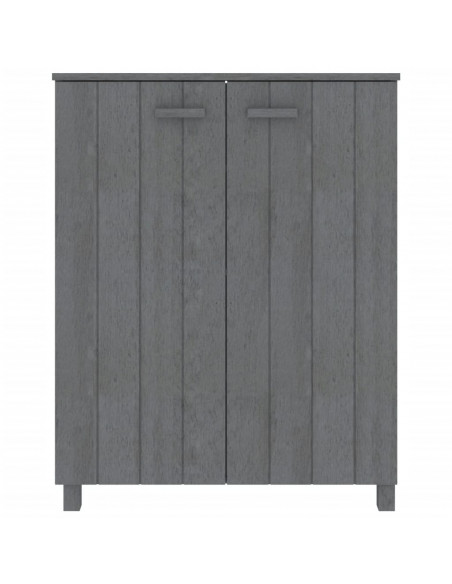 Scarpiera HAMAR Grigio Scuro 85x40x108 cm in Legno di Pino