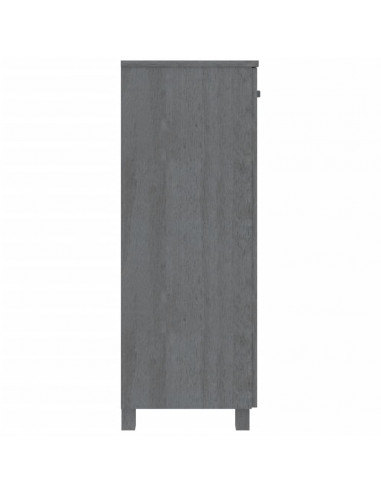 Scarpiera HAMAR Grigio Scuro 85x40x108 cm in Legno di Pino