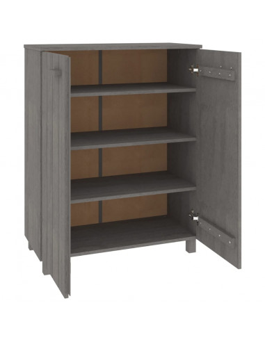 Scarpiera HAMAR Grigio Chiaro 85x40x108 cm in Legno di Pino