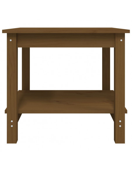 Tavolino da Salotto Miele 50x50x45 cm in Legno Massello di Pino
