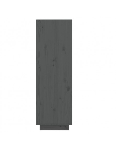 Scarpiera Grigia 30x34x105 cm in Legno Massello di Pino