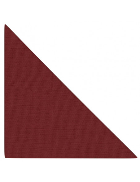 Pannelli Murali 12 pz Rosso Vino 30x30 cm Tessuto 0,54 m²