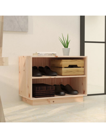 Scarpiera 60x34x45 cm in Legno Massello di Pino