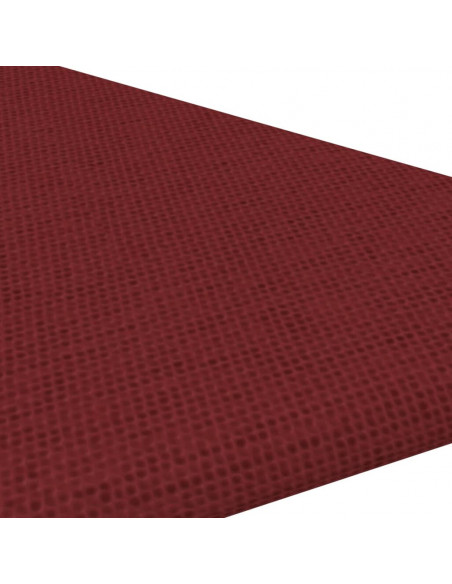 Pannelli Murali 12 pz Rosso Vino 30x30 cm Tessuto 0,54 m²