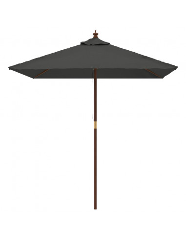 Ombrellone Giardino con Palo in Legno Antracite 198x198x231 cm
