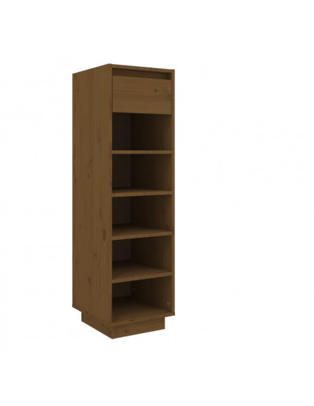 Scarpiera Miele 30x34x105 cm in Legno Massello di Pino