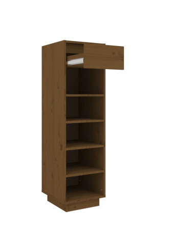 Scarpiera Miele 30x34x105 cm in Legno Massello di Pino
