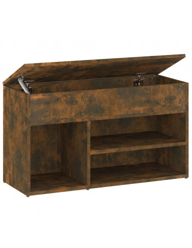 Scarpiera Rovere Fumo 80x30x45 cm in Legno Multistrato
