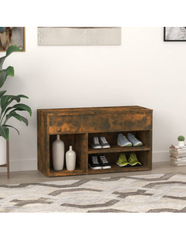 Scarpiera Rovere Fumo 80x30x45 cm in Legno Multistrato