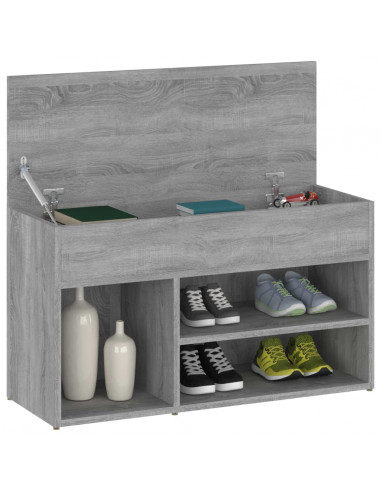 Scarpiera Grigio Sonoma 80x30x45 cm in Legno Multistrato