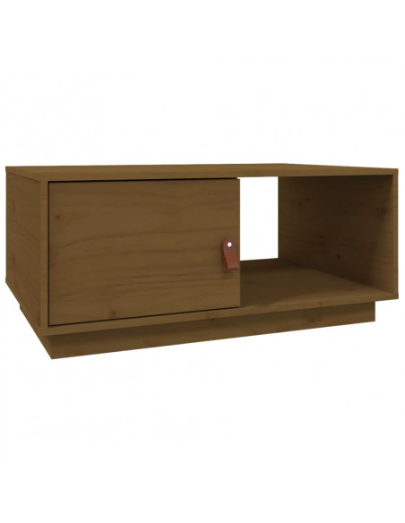 Tavolino da Salotto Miele 80x50x35,5 cm Legno Massello di Pino