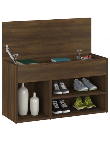 Scarpiera Rovere Marrone 80x30x45 cm in Legno Multistrato