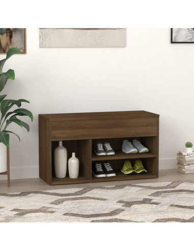 Scarpiera Rovere Marrone 80x30x45 cm in Legno Multistrato
