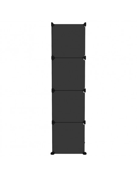 Organizzatore Portaoggetti con 9 Cubi Nero in PP