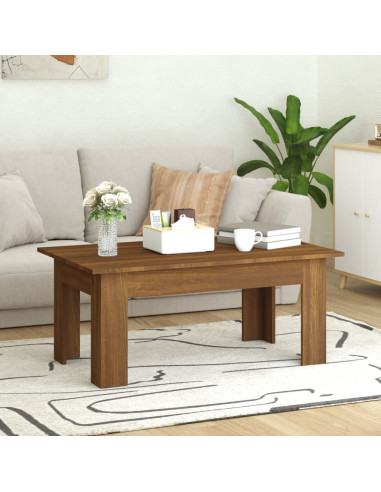 Tavolino Salotto Rovere Marrone 100x60x42 cm Legno Multistrato