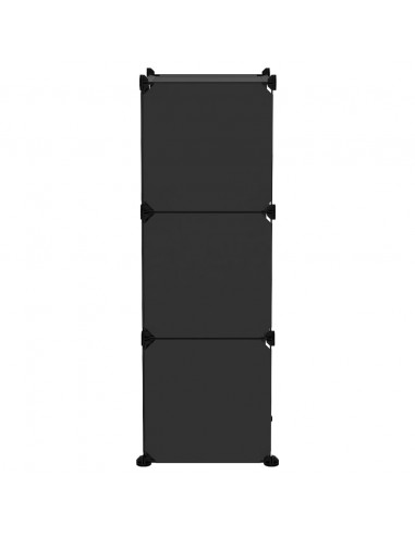 Organizzatore Portaoggetti con 6 Cubi Nero in PP