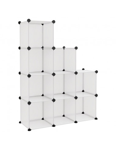 Organizzatore Portaoggetti con 9 Cubi Trasparenti in PP
