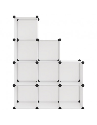 Organizzatore Portaoggetti con 9 Cubi Trasparenti in PP