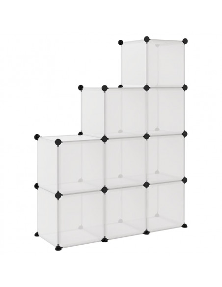 Organizzatore Portaoggetti con 9 Cubi Trasparenti in PP