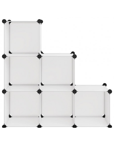 Organizzatore Portaoggetti con 6 Cubi Trasparenti in PP