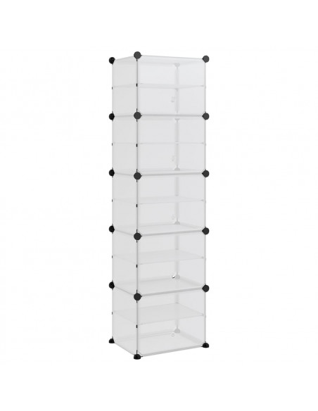 Scarpiera Trasparente 44x31,5x153,5 cm in PP