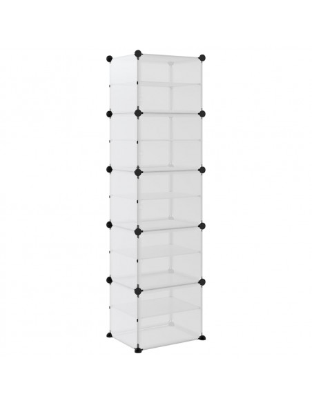 Scarpiera Trasparente 44x31,5x153,5 cm in PP