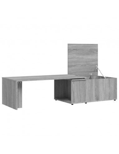 Tavolino da Salotto Grigio Sonoma 150x50x35cm Legno Multistrato