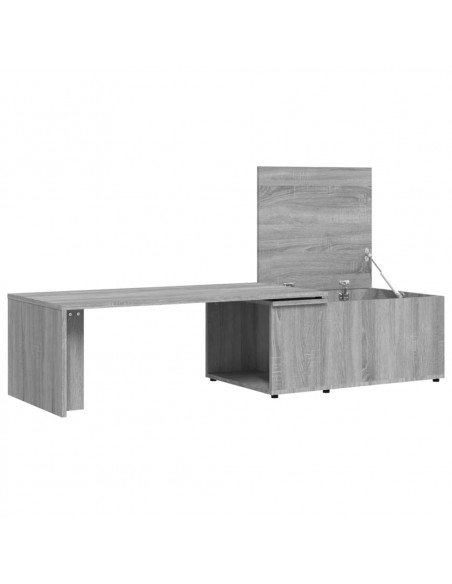 Tavolino da Salotto Grigio Sonoma 150x50x35cm Legno Multistrato