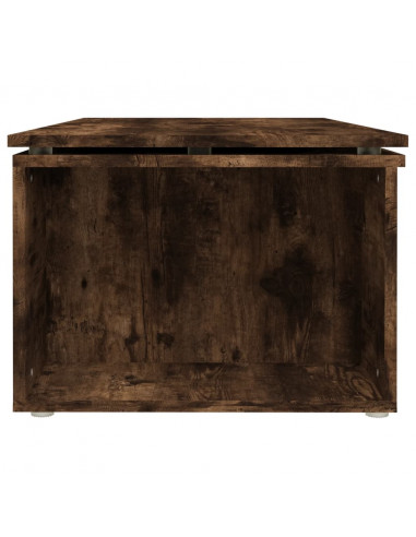 Tavolino da Salotto Rovere Fumo 150x50x35 cm Legno Multistrato