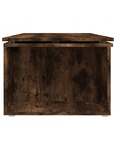 Tavolino da Salotto Rovere Fumo 150x50x35 cm Legno Multistrato