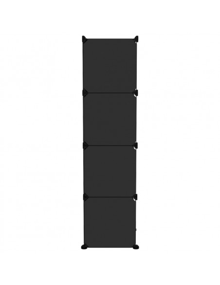 Organizzatore Portaoggetti con 12 Cubi Nero in PP