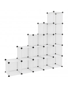 Organizzatore Portaoggetti con 15 Cubi Trasparenti in PP 2