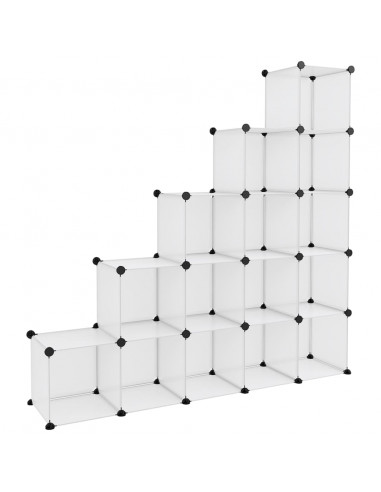 Organizzatore Portaoggetti con 15 Cubi Trasparenti in PP