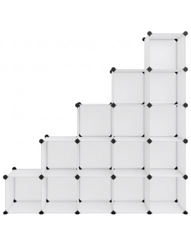 Organizzatore Portaoggetti con 15 Cubi Trasparenti in PP