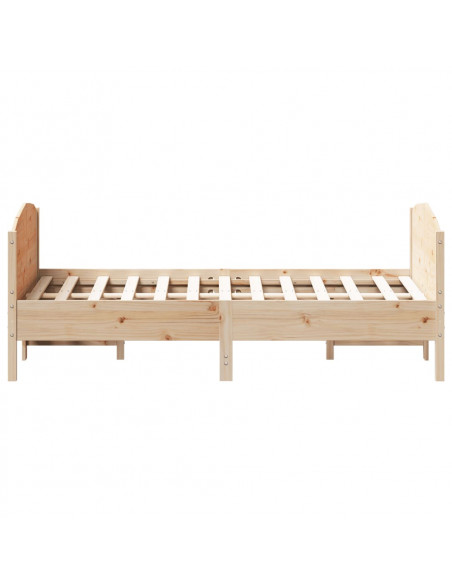 Giroletto con Testiera 120x190 cm in Legno Massello di Pino