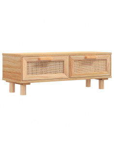 Tavolino Marrone 80x40x30 cm Legno Multistrato e Massello Pino 2