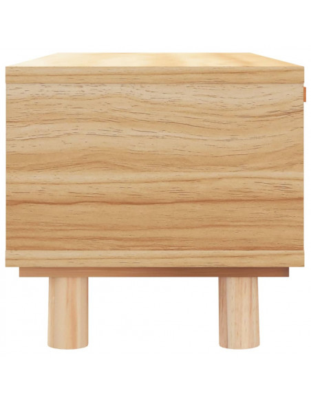 Tavolino Marrone 80x40x30 cm Legno Multistrato e Massello Pino