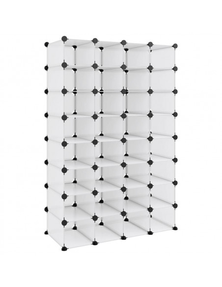 Scarpiera Trasparente 93x36,5x140 cm in PP