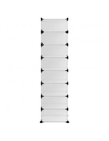 Scarpiera Trasparente 93x36,5x140 cm in PP