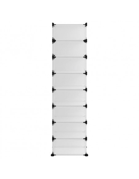 Scarpiera Trasparente 93x36,5x140 cm in PP