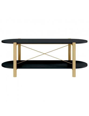 Tavolino da Salotto Nero 110x48x40 cm in Legno Multistrato